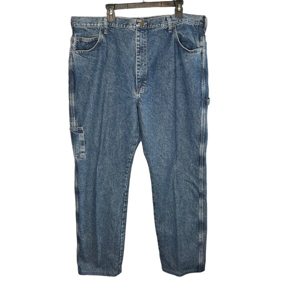 Bulwark FR Flame Resistant Denim Work Jeans 44x30 Relaxed Fit Mens Safety Blue - Picture 1 of 12
